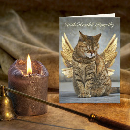 Elegante tarjeta de simpatía para gatos Wings Gold