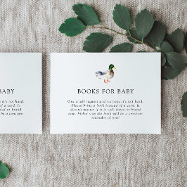 Elegante Tarjeta de Solicitud de Libros de Baby Sh