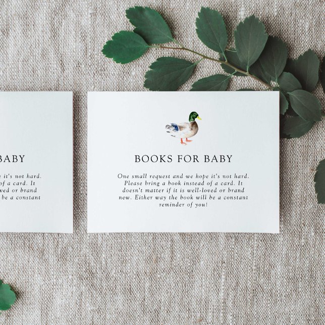 Elegante Tarjeta de Solicitud de Libros de Baby Sh (Subido por el creador)