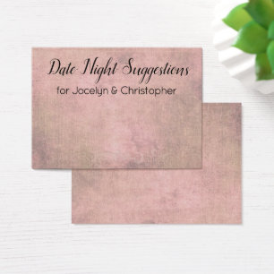 Elegante tarjeta de sugerencias de noche con probl