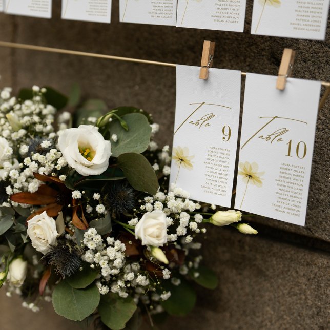 Elegante tarjeta de tabla Boda floral (Subido por el creador)