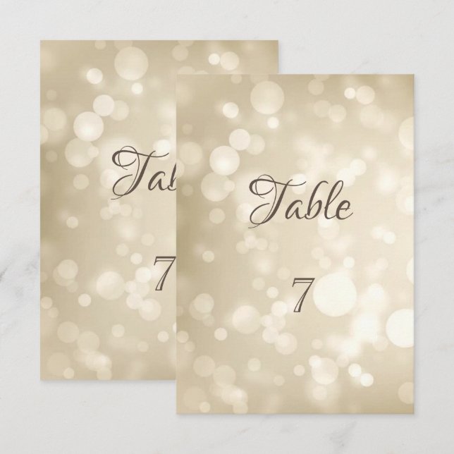 Elegante tarjeta de tabla Bokeh (Anverso / Reverso)