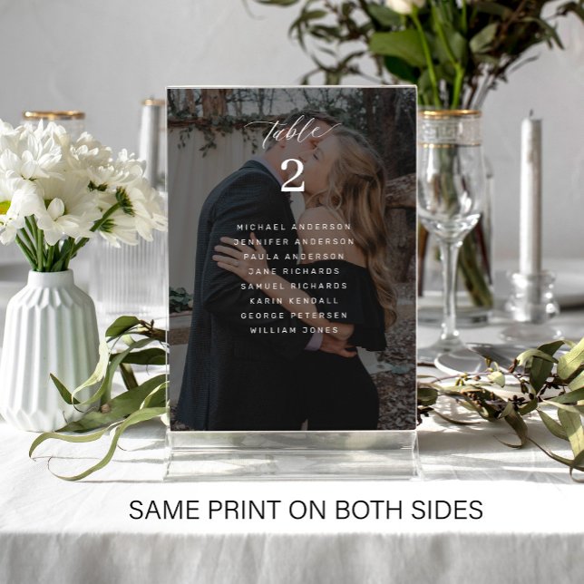 Elegante tarjeta de tabla de boda fotográfico (Subido por el creador)