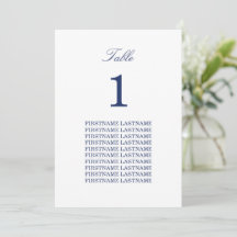 Elegante tarjeta de tabla de nombres de invitados 