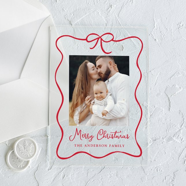 Elegante tarjeta de vacaciones acrílica de cinta r (Subido por el creador)