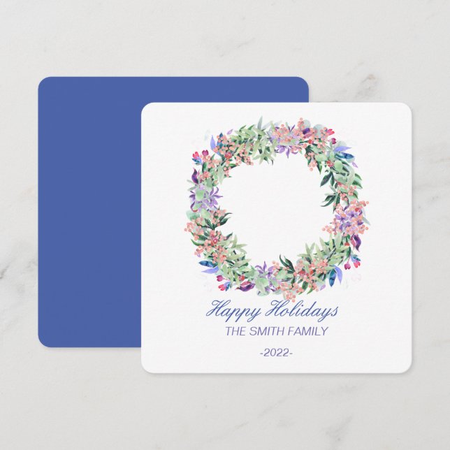 Elegante tarjeta de vacaciones acuáticas (Anverso / Reverso)