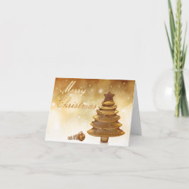 Elegante tarjeta de vacaciones de árbol de Navidad