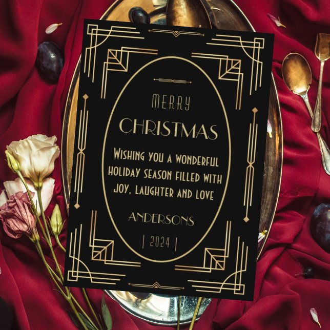 Elegante tarjeta de vacaciones de estilo Art Déco (Subido por el creador)