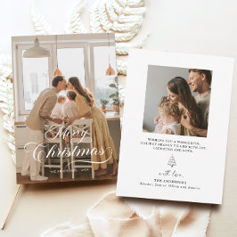 Elegante tarjeta de vacaciones familiares de Navid