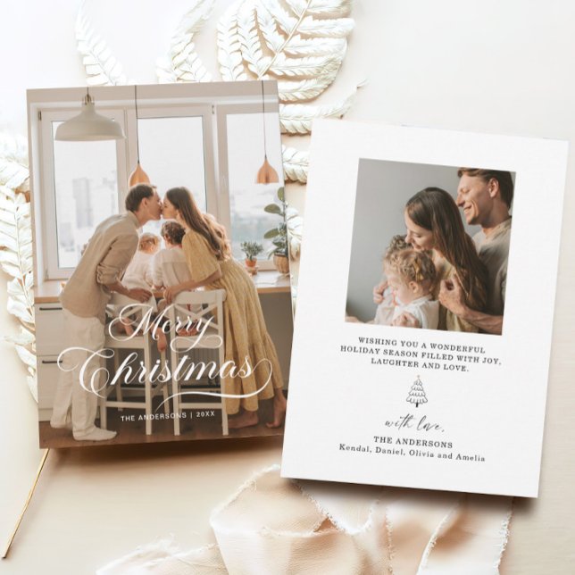 Elegante tarjeta de vacaciones familiares de Navid (Subido por el creador)