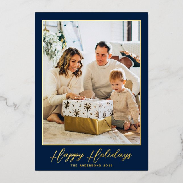 Elegante tarjeta de vacaciones Minimalista de Reli (Anverso)