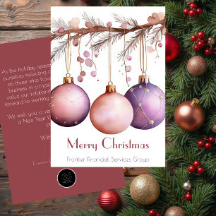 Elegante tarjeta de vacaciones para Navidades corp