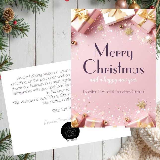 Elegante tarjeta de vacaciones para Navidades corp (Subido por el creador)