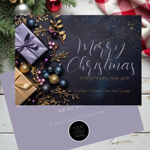 Elegante tarjeta de vacaciones para Navidades corp