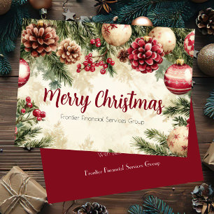 Elegante tarjeta de vacaciones para Navidades corp