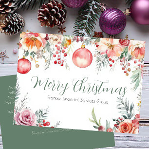 Elegante tarjeta de vacaciones para Navidades corp