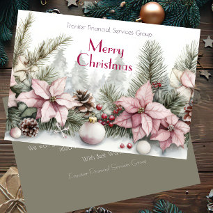 Elegante tarjeta de vacaciones para Navidades corp
