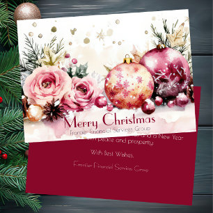 Elegante tarjeta de vacaciones para Navidades corp