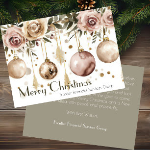 Elegante tarjeta de vacaciones para Navidades corp