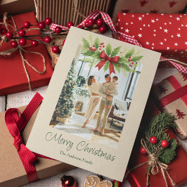 Elegante tarjeta de vacaciones para Navidades Holl