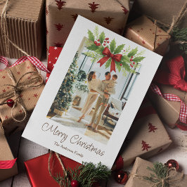 Elegante tarjeta de vacaciones para Navidades Holl