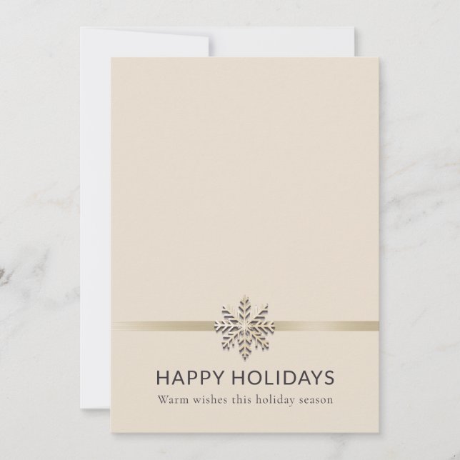 Elegante tarjeta de vacaciones plana con fotografí (Anverso)