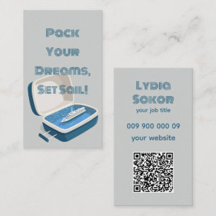 Elegante tarjeta de viaje en crucero