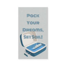 Elegante tarjeta de viaje en crucero