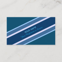 Elegante tarjeta de visita a rayas azules nobles