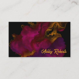 Elegante tarjeta de visita abstracta de acuarela d