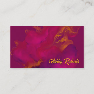 Elegante tarjeta de visita abstracta de acuarela d