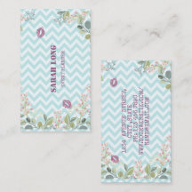 Elegante tarjeta de visita azul dulce de lujo