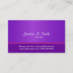 Elegante tarjeta de visita azul violeta.