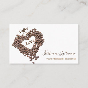 Elegante tarjeta de visita Barista y becarios de c