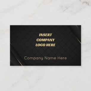 Elegante tarjeta de visita Black and Gold