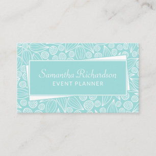 Elegante tarjeta de visita blanca verde Verde azul