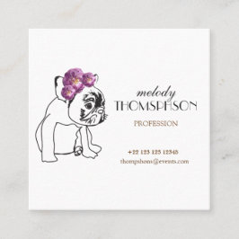 Elegante tarjeta de visita blanca y moderna de Art
