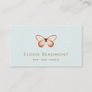 Elegante tarjeta de visita Boho Butterfly Nature