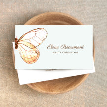 Elegante tarjeta de visita Boho Butterfly Nature