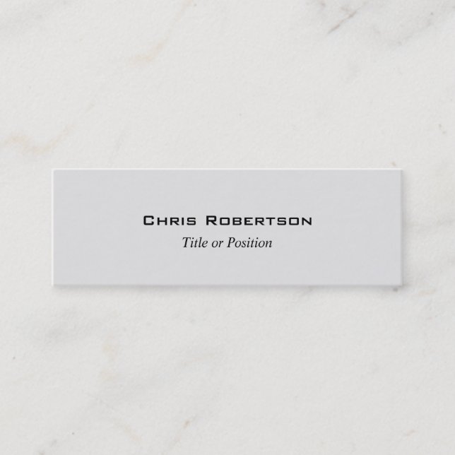 Elegante tarjeta de visita con encanto gris de mod (Anverso)