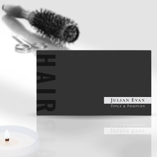 Elegante tarjeta de visita con estilo Black Hair S