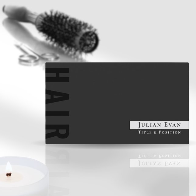 Elegante tarjeta de visita con estilo Black Hair S (Subido por el creador)