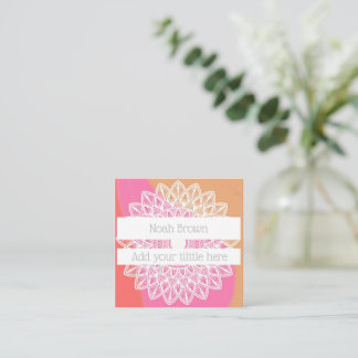 Elegante tarjeta de visita con logotipo de Mandala