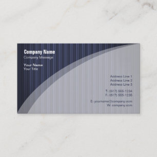 Elegante tarjeta de visita con rayas azules