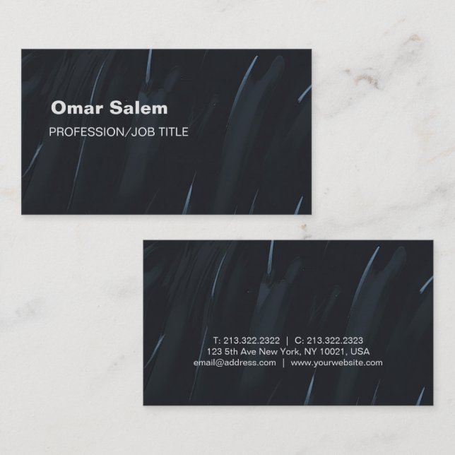 Elegante tarjeta de visita con sorprendentes toque (Anverso / Reverso)