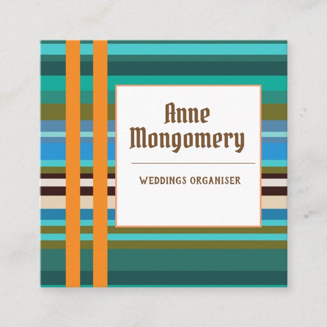 Elegante tarjeta de visita cuadrada (Anverso)