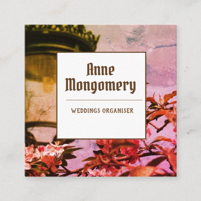 Elegante tarjeta de visita cuadrada (Anverso)