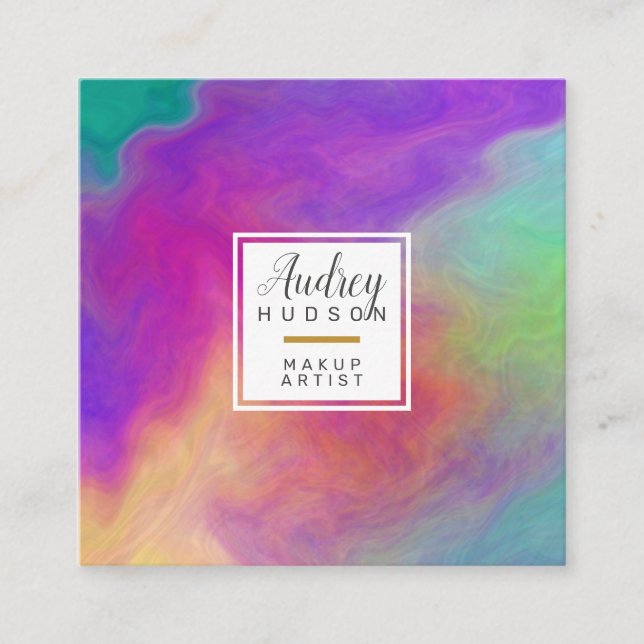 Elegante tarjeta de visita cuadrada (Anverso)