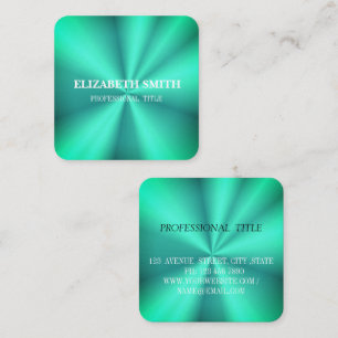 Elegante tarjeta de visita cuadrada azul oscuro y 