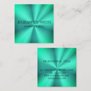 Elegante tarjeta de visita cuadrada azul oscuro y